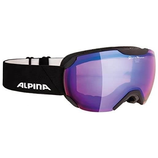 ALPINA pheos s qvm, occhiali da sci unisex-adult, black, one size