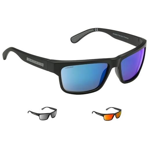 Cressi ipanema sunglasses occhiali da sole sportivi, unisex adulto, grigio/lenti verde specchiate