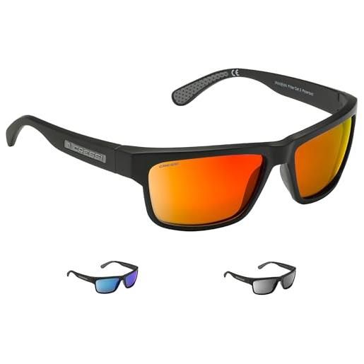 Cressi ipanema sunglasses occhiali da sole sportivi, unisex adulto, grigio/lenti argento specchiate