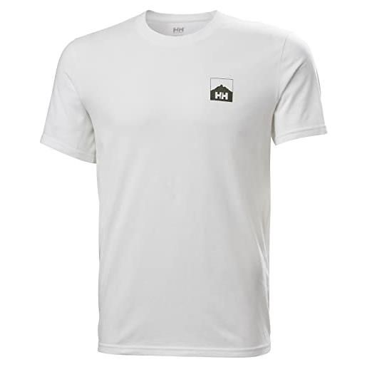 Helly Hansen t-shirt maglietta nord graphic hh, 949 grigio melange, xxl, uomo