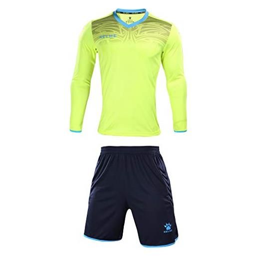 KELME goalkeeper l/s, set attrezzature portiere uomo, giallo fluorescente/nero, xs