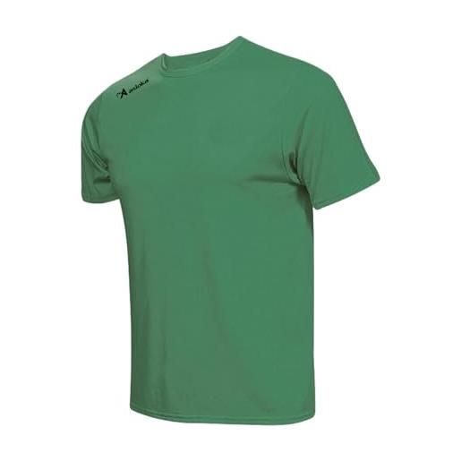 Asioka 130/16 n maglietta sportiva, unisex bambini, 130/16n, verde, 3xs (8-10)