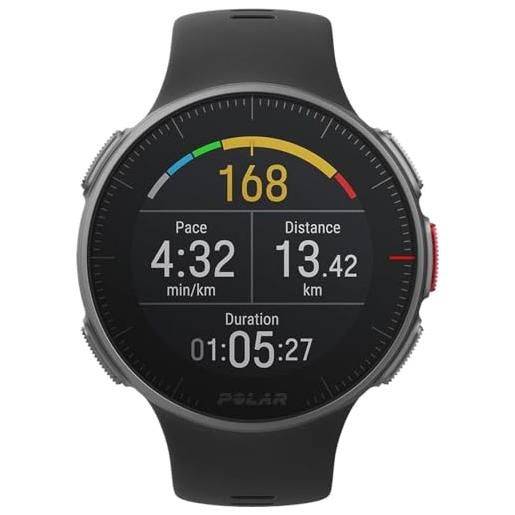 Polar vantage v premium smartwatch con gps, misurazione della frequenza cardiaca dal polso, adatto a running, nuoto, bici e qualsiasi altro sport - controllo musica, meteo, notifiche telefoniche