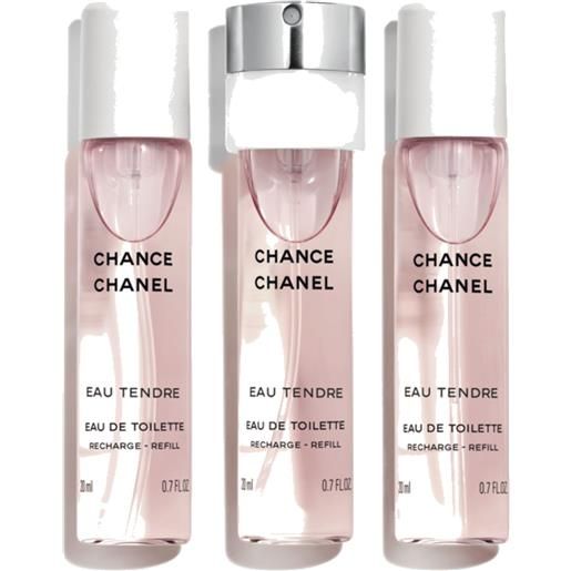 Chanel chance eau tendre twist and spray set di ricariche 3 x 20 ml - eau de toilette