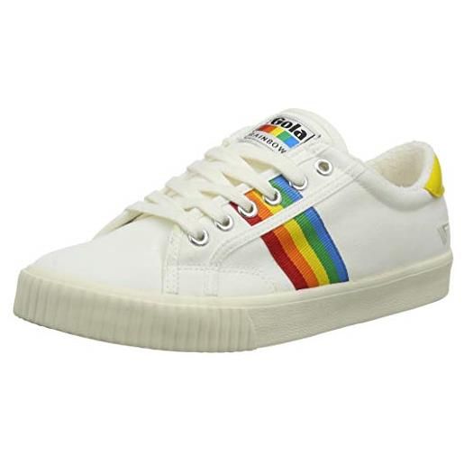 Gola tennis mark cox rainbow ii, scarpe da ginnastica donna, off white multi, 37 eu