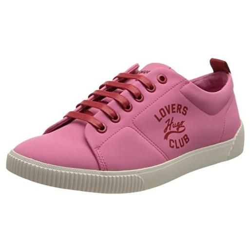 HUGO zero_tenn_nylc, scarpe da ginnastica donna, dark pink659, 39 eu
