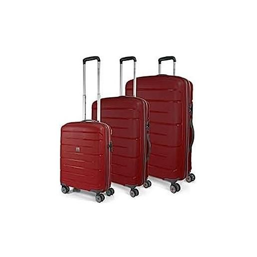 Roncato starlight 2.0 set di valigie, 79 cm, 110 litri, rosso