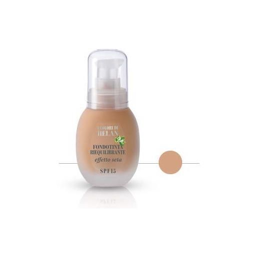 Helan, i colori di Helan - fondotinta coprente professionale finish leggero naturale con protezione solare spf 10, make up pelli miste e grasse, trucchi donna con acido ialuronico, color sesamo, 30 ml