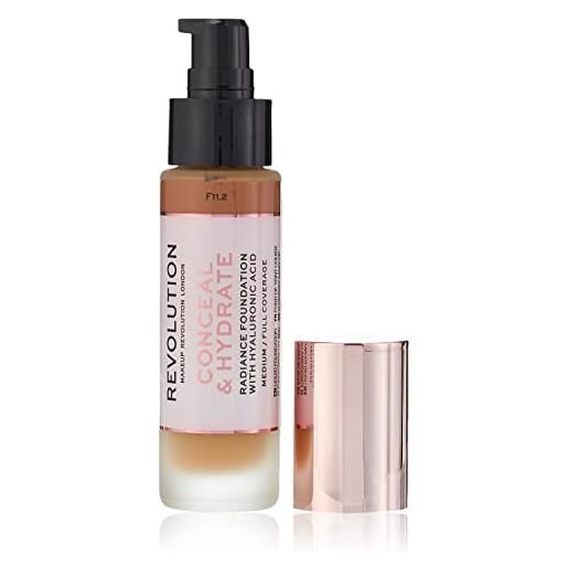 Makeup Revolution, conceal & hydrate foundation, f11.2, 23ml