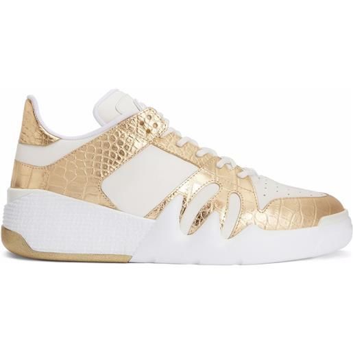 Giuseppe Zanotti sneakers talon con effetto coccodrillo - bianco