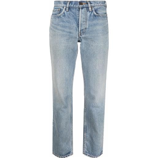 Saint Laurent jeans crop - blu