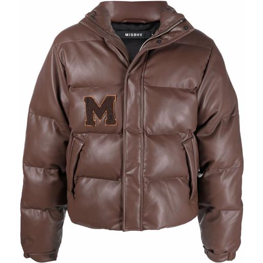 MISBHV cappotto con logo - marrone