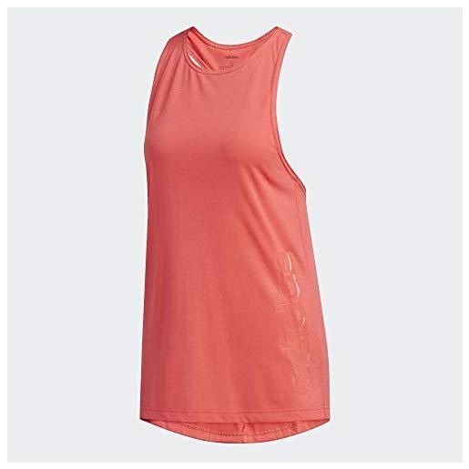 adidas w d2m brand tk - maglietta senza maniche da donna, donna, tank, fl9214, rosa (core pink/core pink), xs