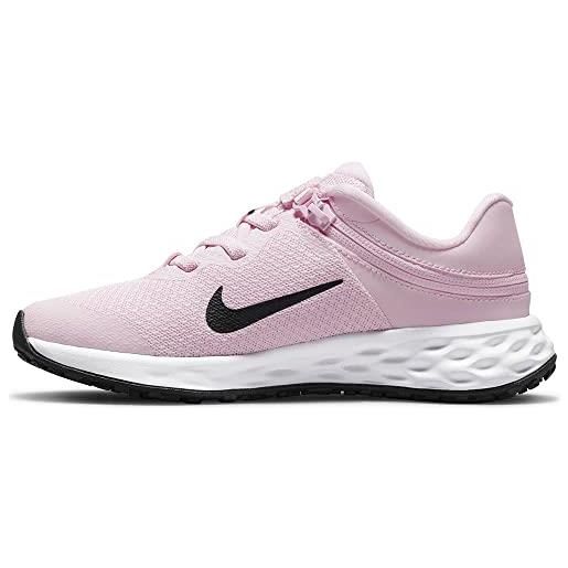 Nike revolution 6 flyease, scarpe da ginnastica unisex - bambini, rosa (pink foam /black), 35 eu