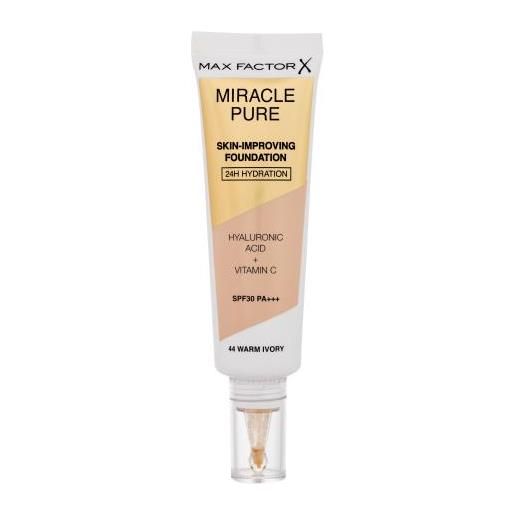 Max Factor miracle pure skin-improving foundation spf30 fondotinta idratante nutriente 30 ml tonalità 44 warm ivory