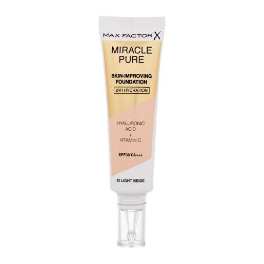 Max Factor miracle pure skin-improving foundation spf30 fondotinta idratante nutriente 30 ml tonalità 32 light beige