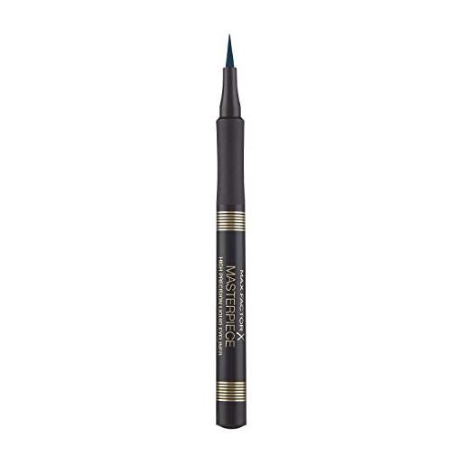 Max Factor eyeliner penna masterpiece high precision, punta a spatola per tratto spesso e sottile, 35 deep sea, 1 g
