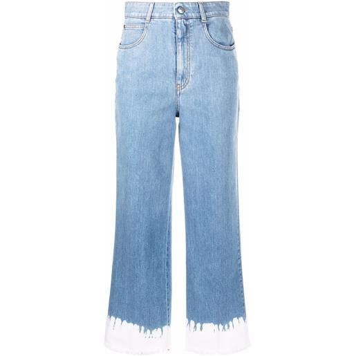 Stella McCartney jeans crop a vita alta - blu