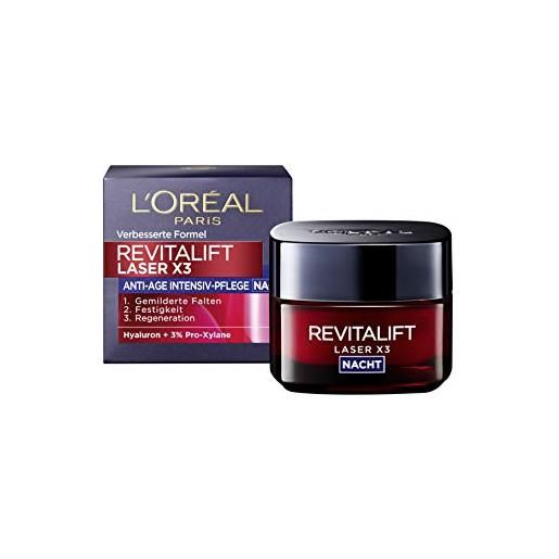 L'Oréal Paris, crema notte revitalift laser x3, 1 x 50 ml