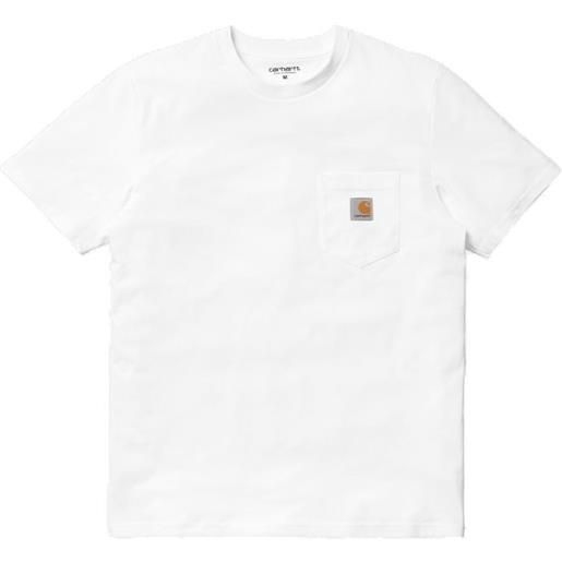 CARHARTT t-shirt s7s pocket uomo bianca