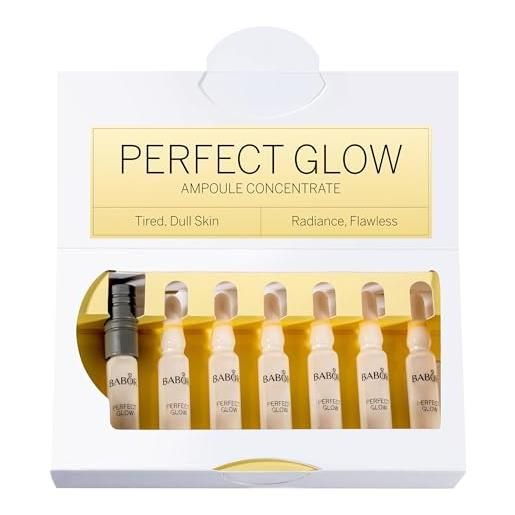 BABOR perfect glow, trattamento viso in fiale, con pigmenti glow per un incarnato luminoso, formula vegana, ampoule concentrates, 7 x 2 ml
