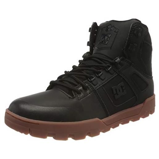 DC Shoes pure high-top winter boot, scarpe da ginnastica uomo, black/gum, 48.5 eu