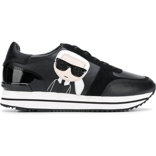 Karl Lagerfeld sneakers con applicazione - nero
