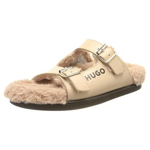 HUGO jumble buckles-csf, sandali donna, beige chiaro 272, 40 eu