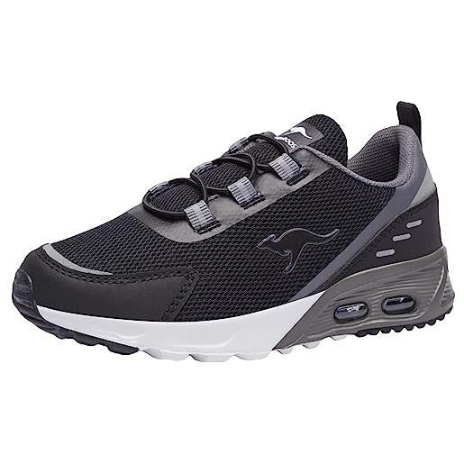 KangaROOS kx-arg, scarpe da ginnastica unisex-adulto, jet black steel grey, 40 eu