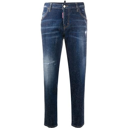 Dsquared2 jeans skinny crop - blu