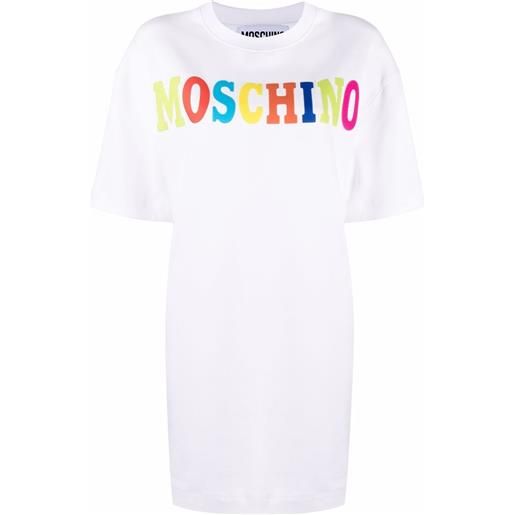 Moschino abito modello t-shirt con stampa - bianco