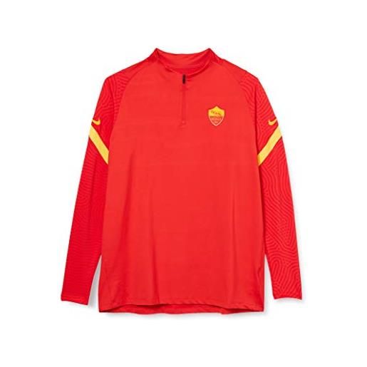 Nike roma m nk dry strk dril top, t-shirt a manica lunga uomo, university red/university gold/(university gold) (no spons-plyr), xs