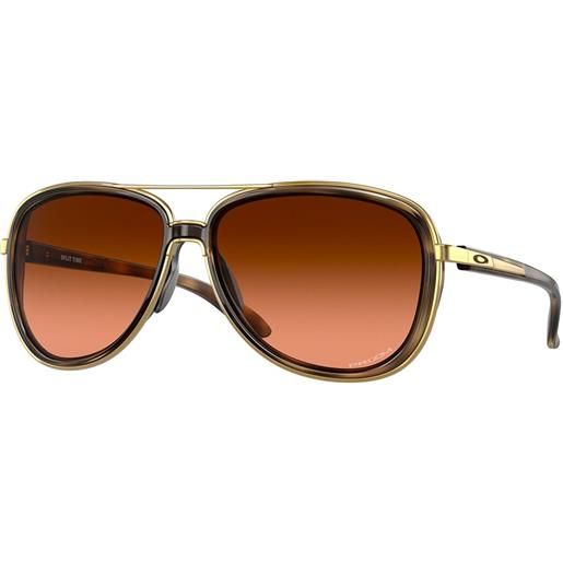 Oakley split time prizm polarized sunglasses marrone, nero prizm brown gradient polarized/cat3