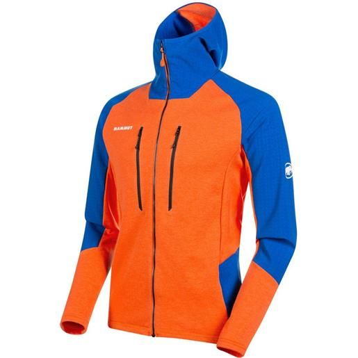 Mammut eiswand advanced hoodie fleece arancione 2xl uomo
