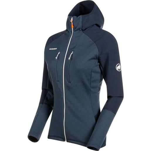 Mammut eiswand advanced hooded fleece blu l donna