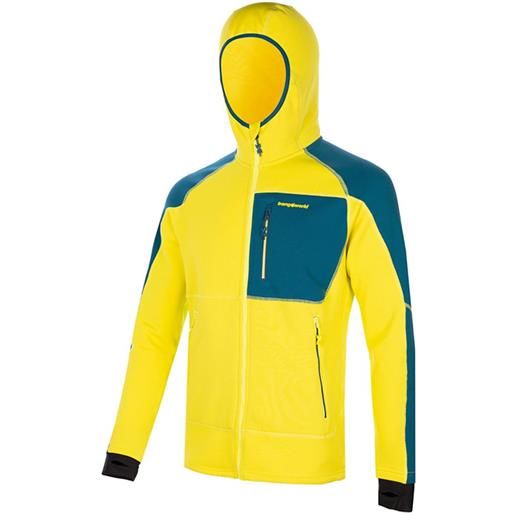 Trangoworld trx2 stretch pro hoodie fleece giallo s uomo