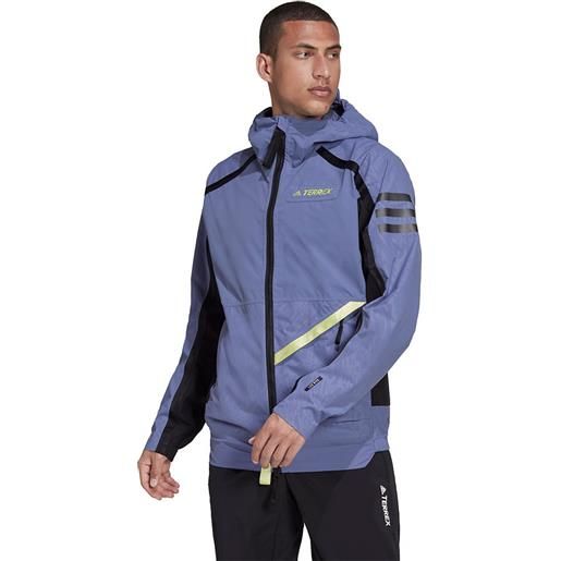 Adidas utilitas reverse retro waterproof jacket blu m uomo