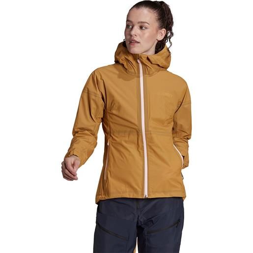 Adidas agravic 3l waterproof jacket marrone l donna