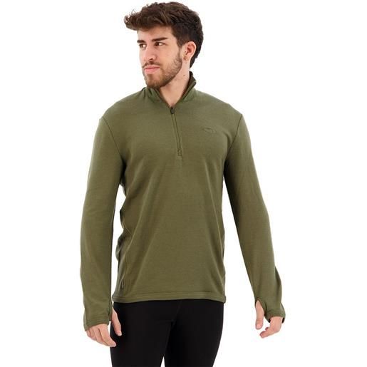 Icebreaker original half zip merino sweatshirt verde s uomo