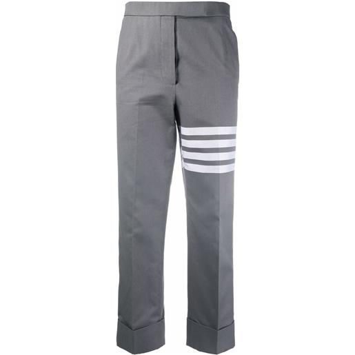 Thom Browne pantaloni con righe - grigio