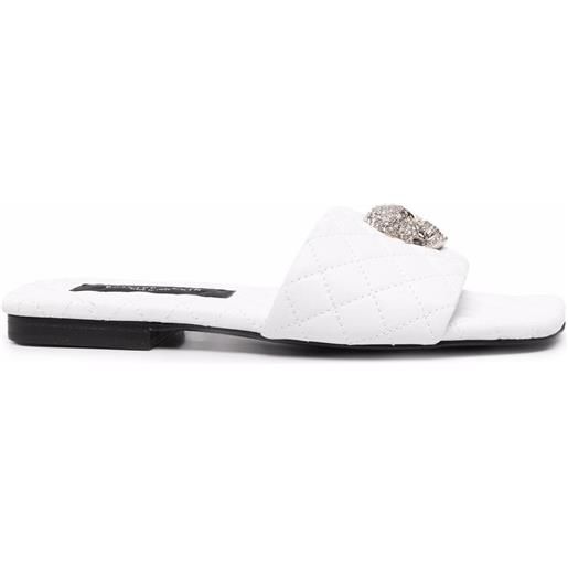 Philipp Plein sandali con suola piatta - bianco