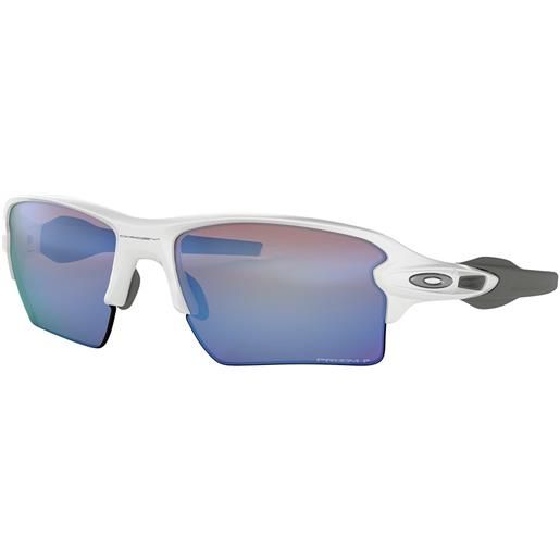 Oakley flak 2.0 xl prizm deep water polarized sunglasses bianco prizm deep water polarized/cat 3 uomo