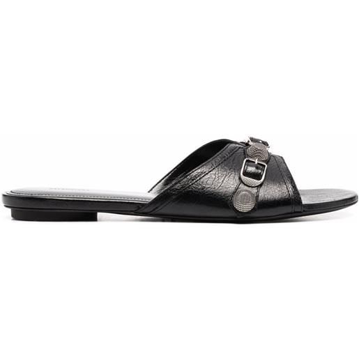 Balenciaga sandali in pelle cagole - nero
