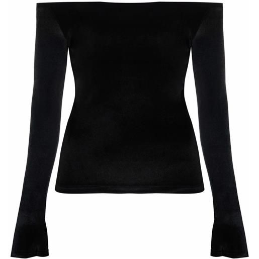Atu Body Couture t-shirt con spalle scoperte - nero