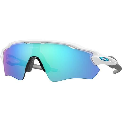 Oakley radar ev pitch sunglasses bianco, nero prizm sapphire/cat3