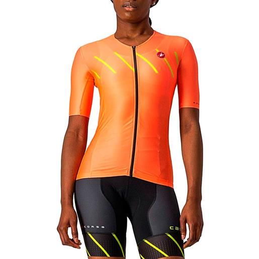 Castelli free speed race 2 short sleeve jersey arancione l donna