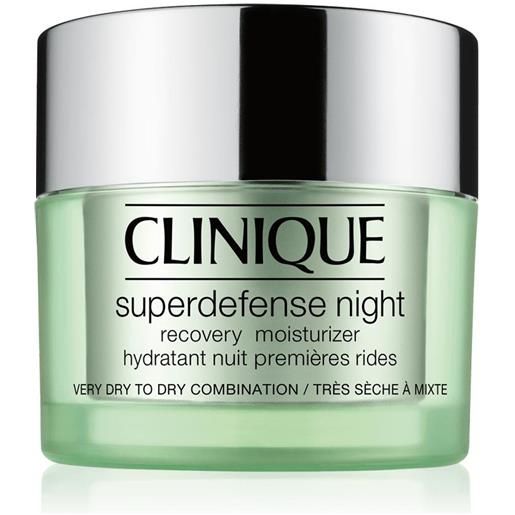 Clinique superdefense night recovery, dry combination, 50ml