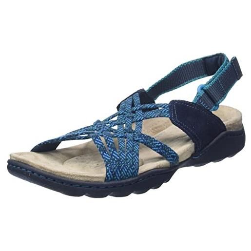 Clarks amanda ease, sandali da donna, blu (navy combi), 39.5 eu