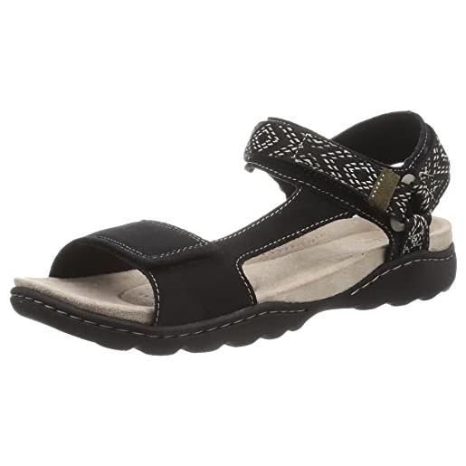 Clarks amanda step, sandali da donna, nero (black sde), 39 eu