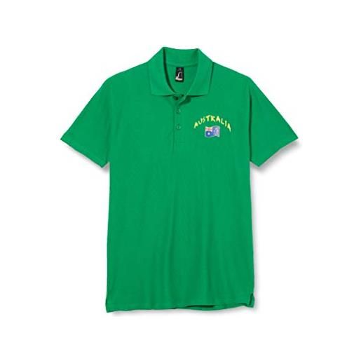 Supportershop - polo da bambino rugby australia, bambini, 5060672802062, verde, fr: m (taille fabricant: 6 ans)